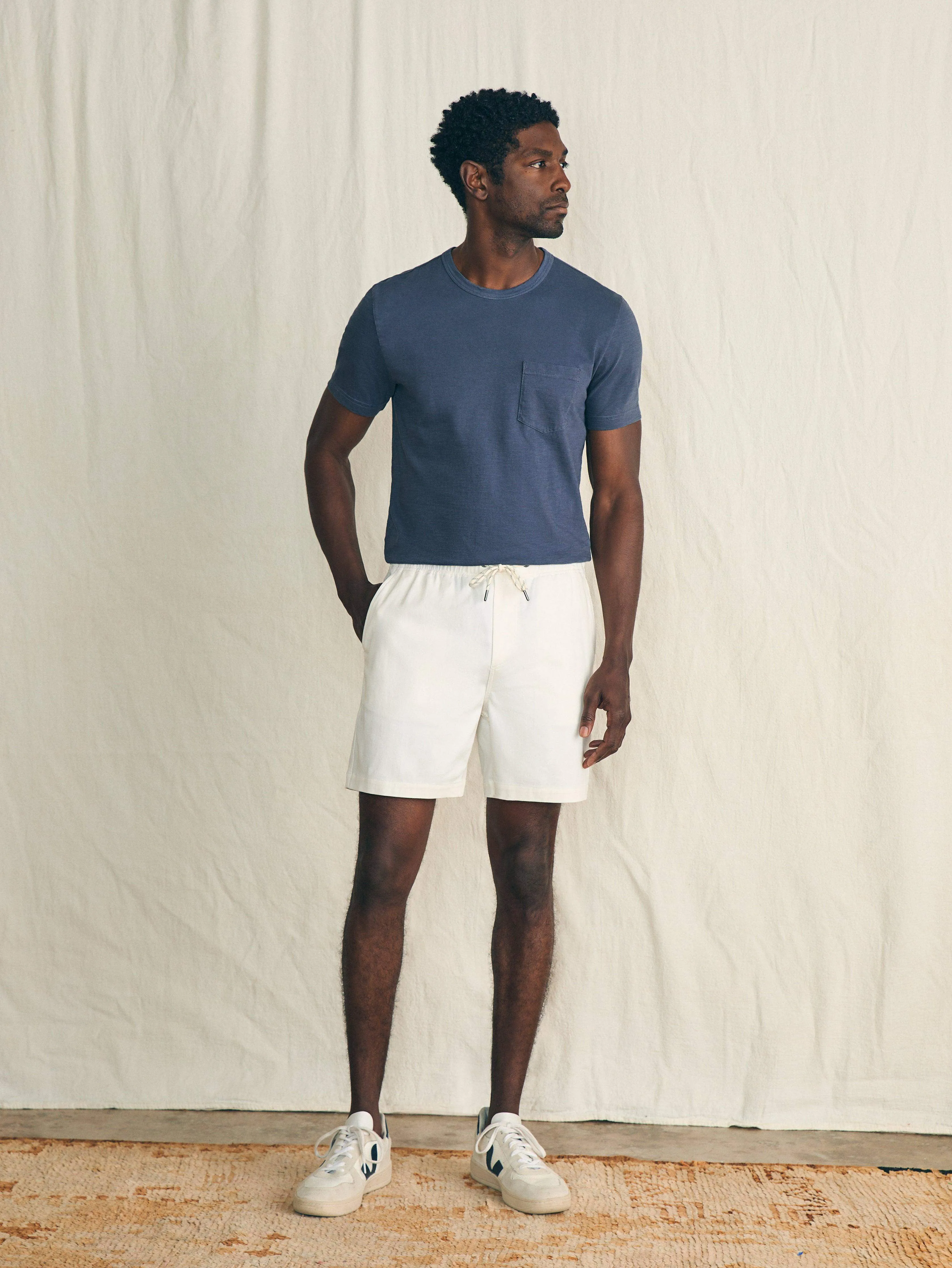 Essential Drawstring Short (6.5 Inseam) - Solar White