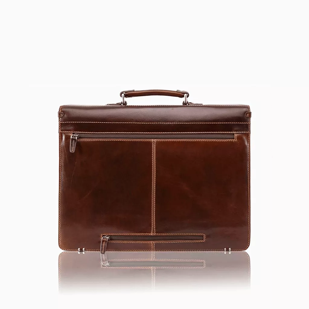 EXTRA LARGE 17 LAPTOP BRIEFCASE, TOBACCO