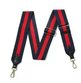 Fabucci Navy & Red Stripe Crossbody/Shoulder strap