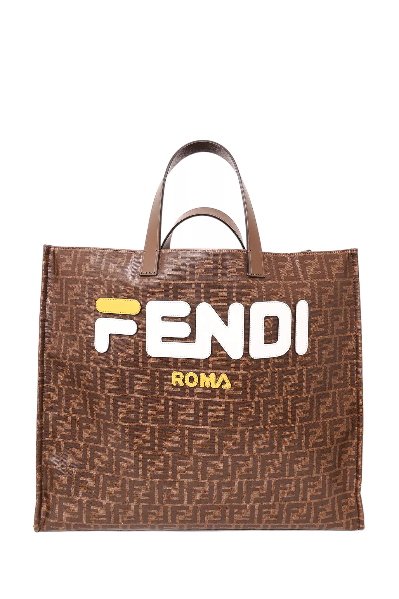 Fendi Brown FF Monogram Large Tote Bag