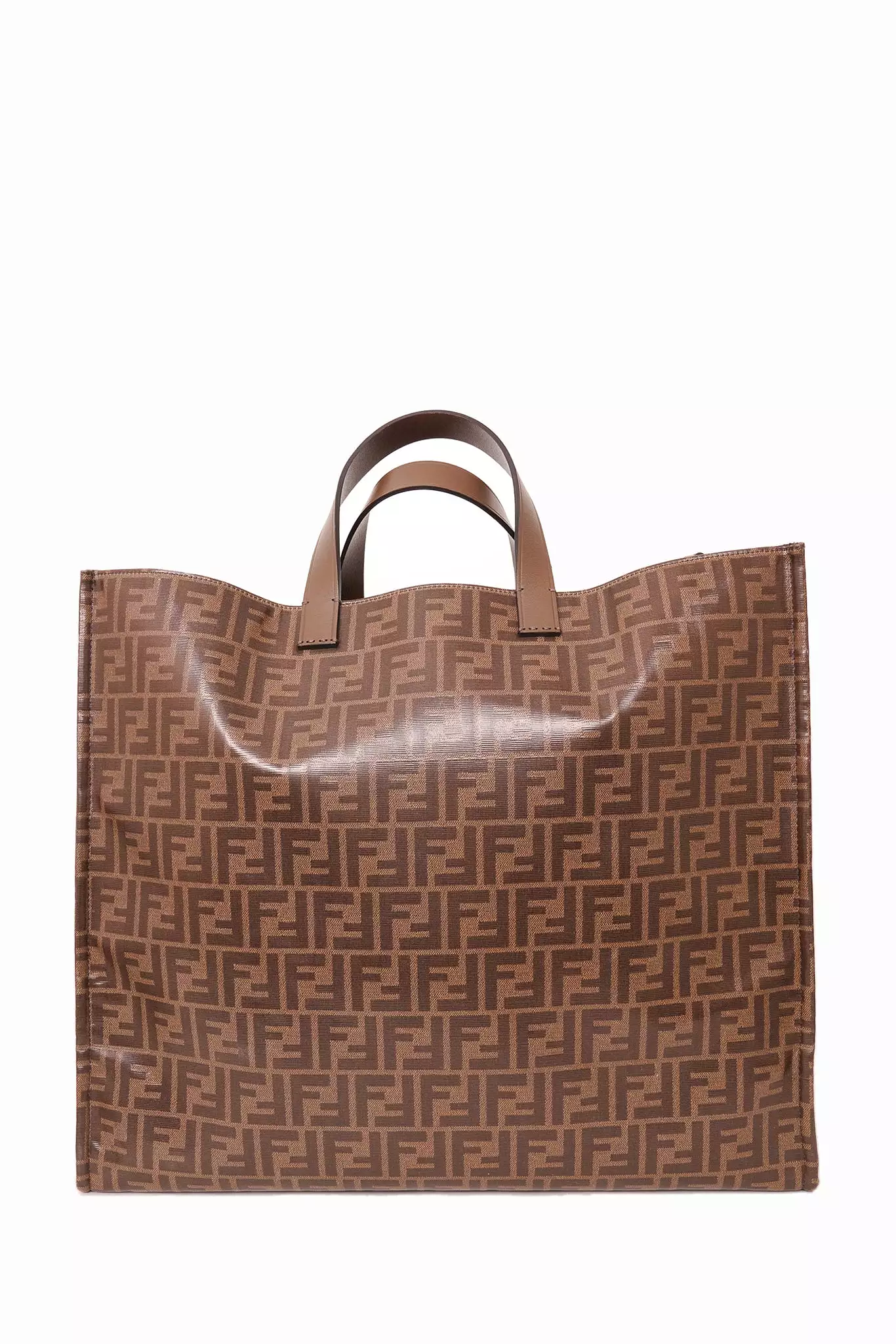 Fendi Brown FF Monogram Large Tote Bag