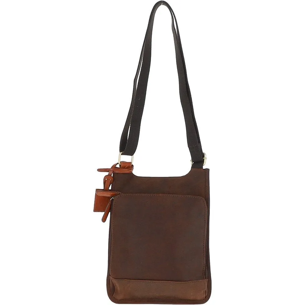 Fenland Cow Oily Leather Flight Bag Brown/Tan Buff: FEN-782