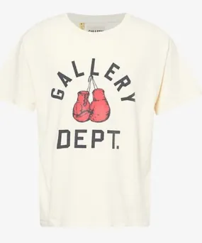 Gallery Dept. Mens Cream Boxing Merch short-sleeves relaxed-fit cotton-jersey T-shirt