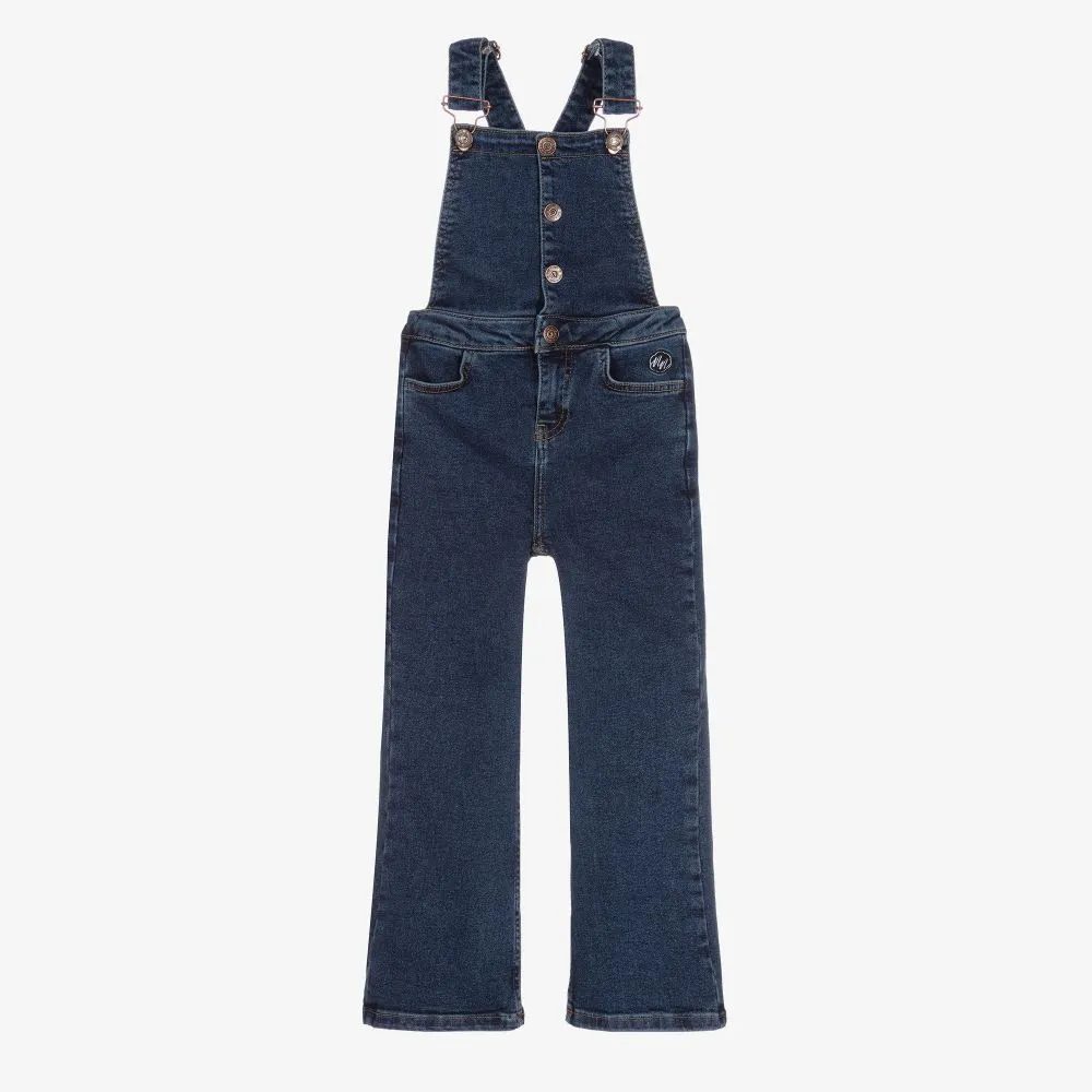 Girls Blue Denim Dungarees