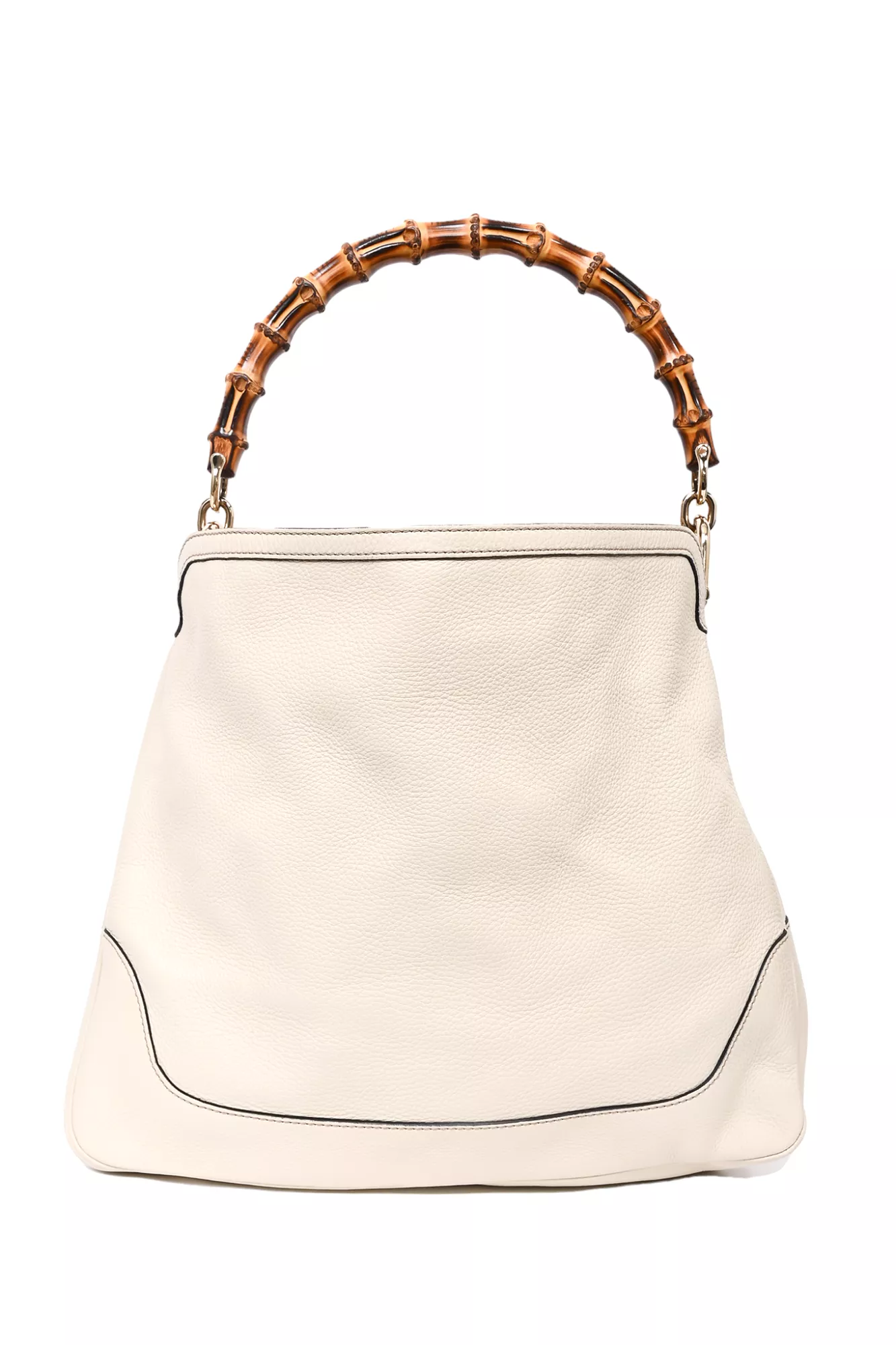 Gucci Cream Leather Bamboo 'Diana' Large Tote