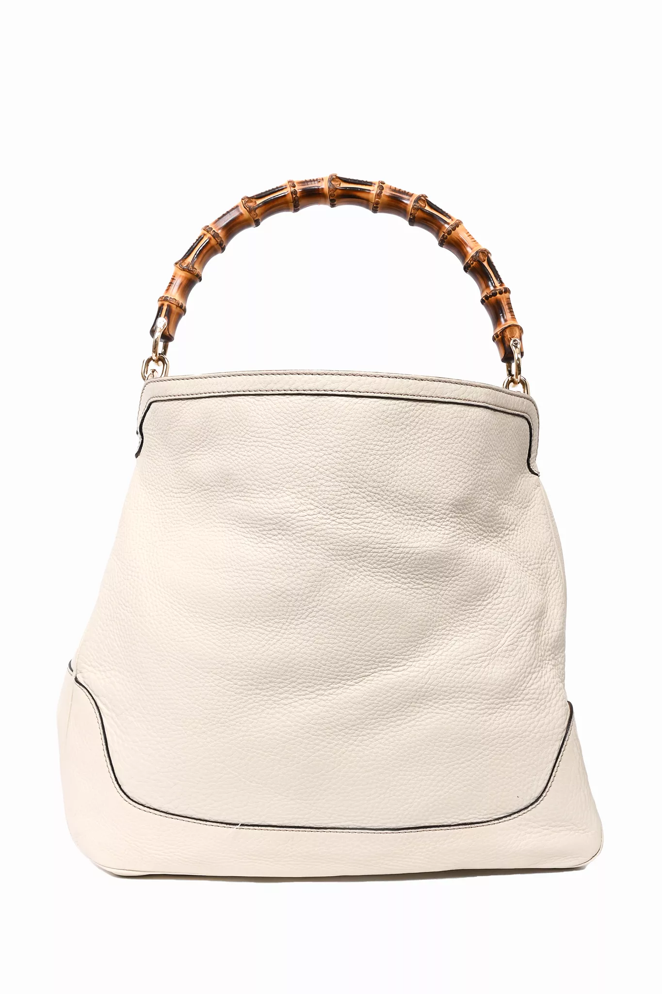 Gucci Cream Leather Bamboo 'Diana' Large Tote