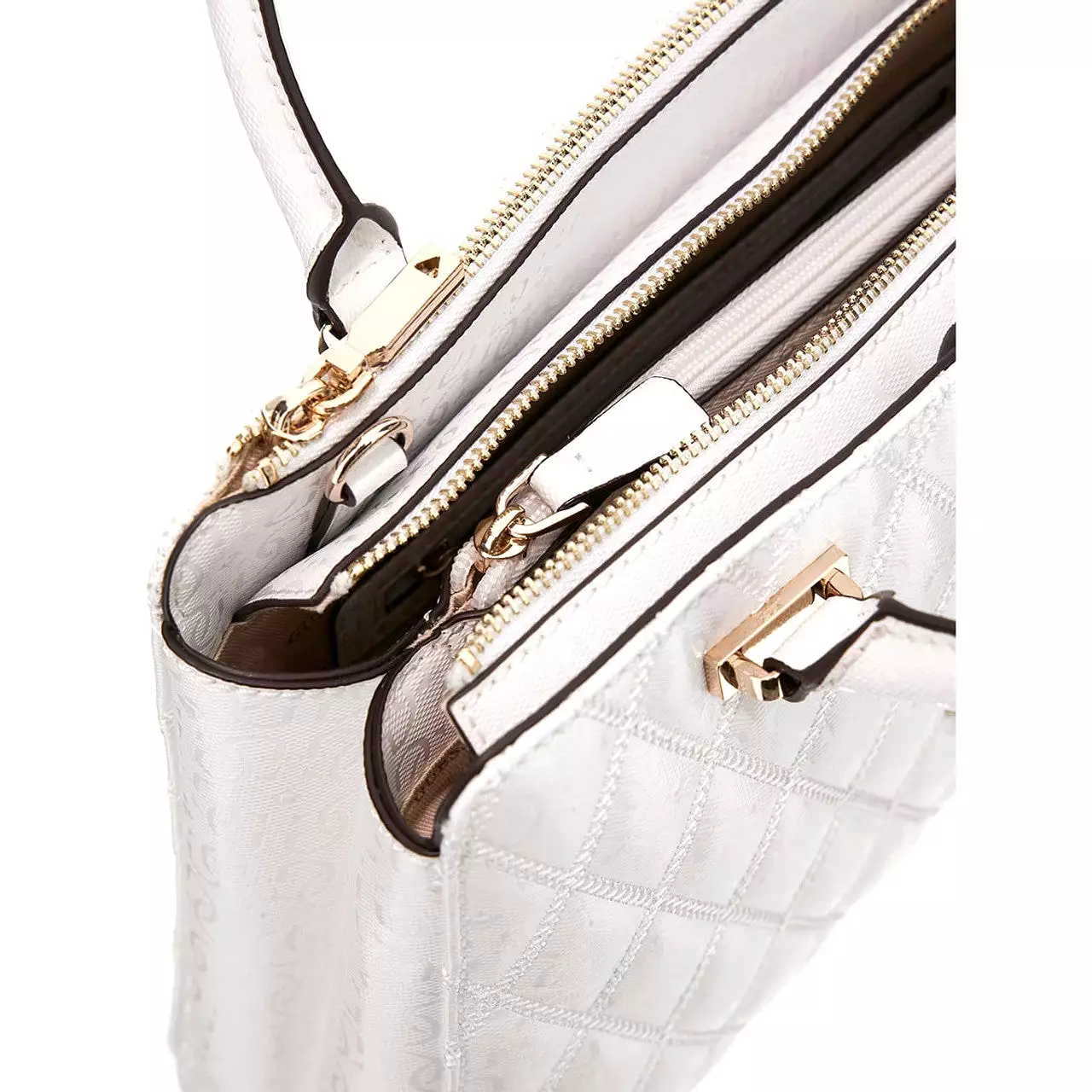 GUESS ADI Satchel Bag White