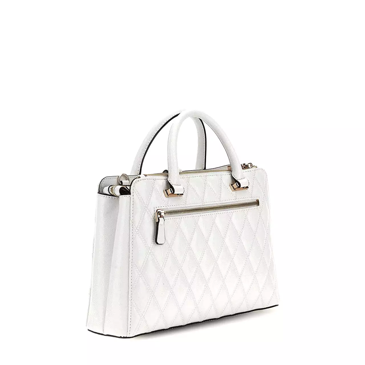 GUESS ADI Satchel Bag White