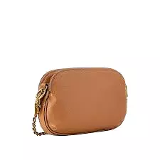 GUESS Becci Double Zip Crossbody Bag Cognac