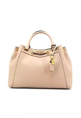 GUESS Emera Satchel Bag Light Beige