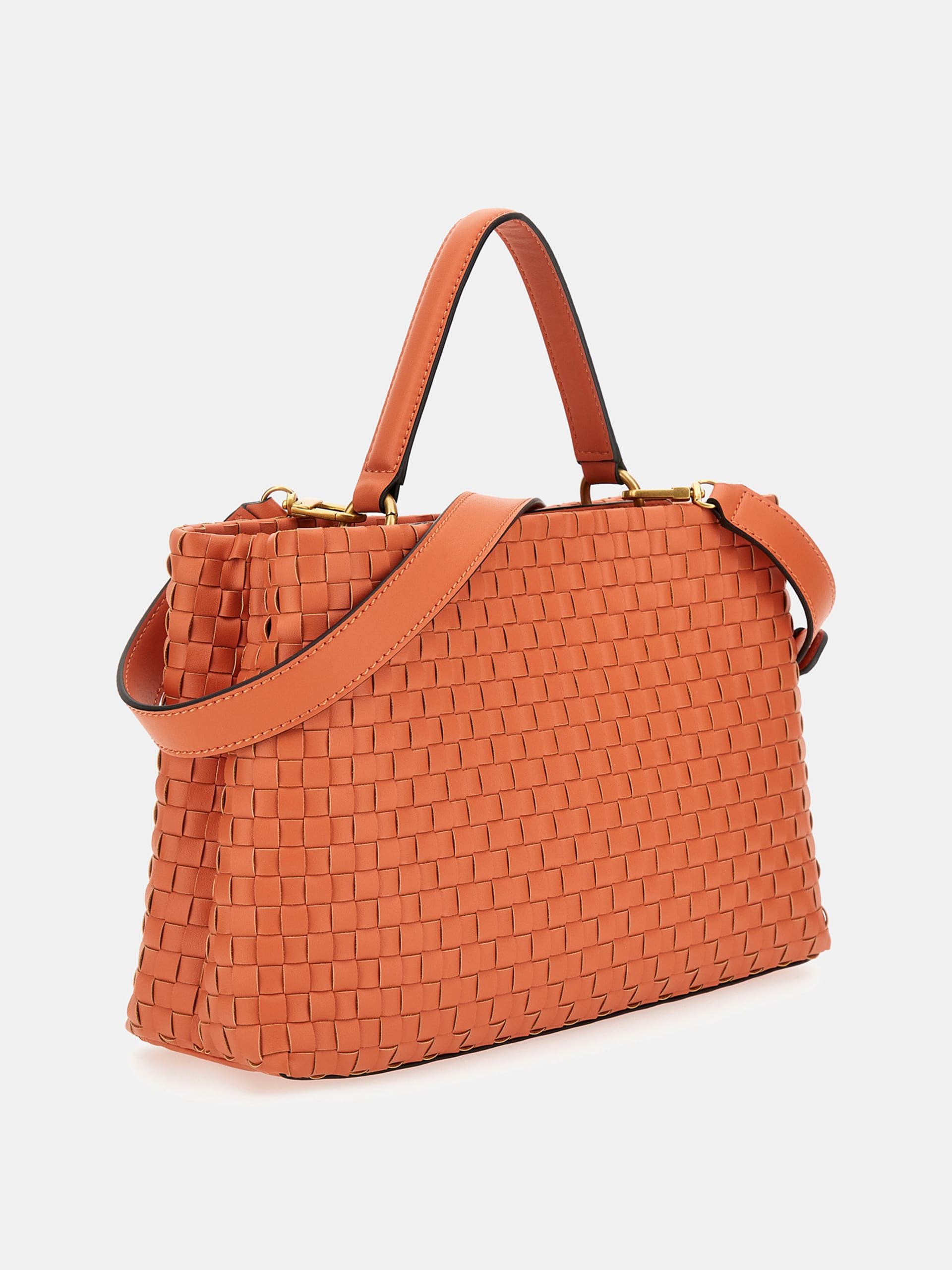 GUESS LISBET WOVEN SATCHEL +COLOURS