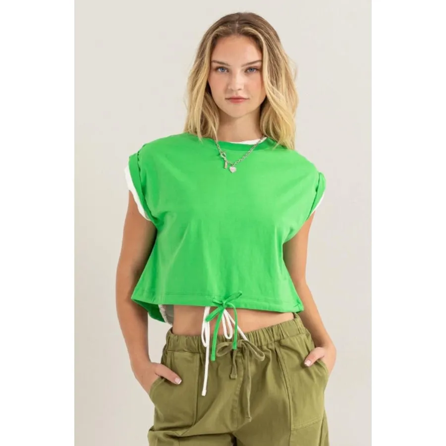 HYFVE Drawstring Hem Crop Top