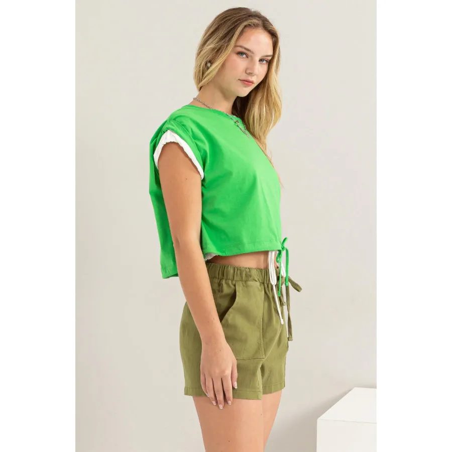 HYFVE Drawstring Hem Crop Top