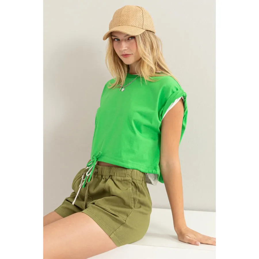 HYFVE Drawstring Hem Crop Top