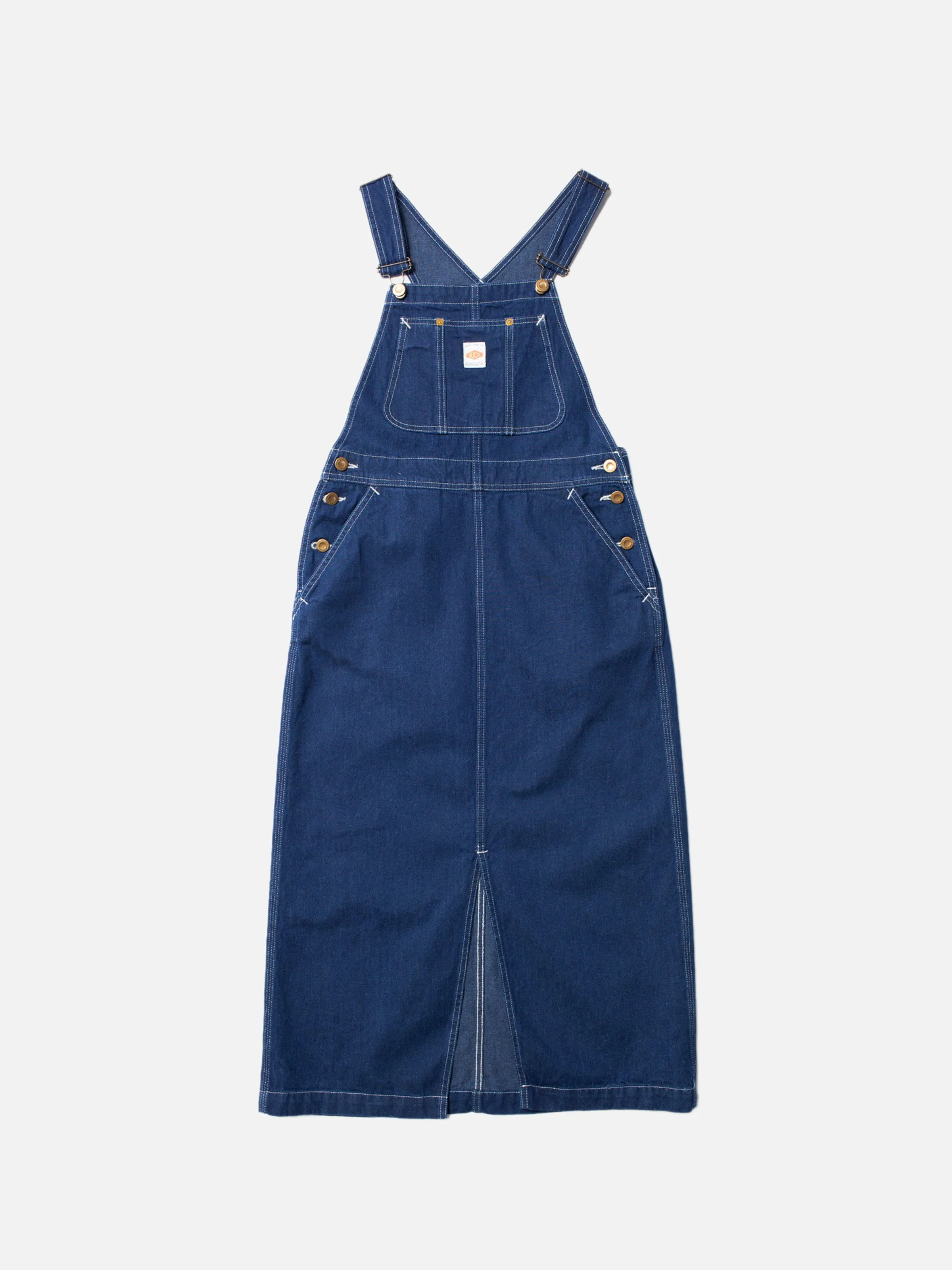 Inger Utility Denim Dungarees Dress Blue