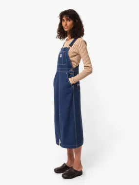 Inger Utility Denim Dungarees Dress Blue