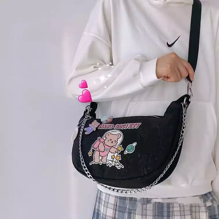 JAPANESE HARAJUKU CUTE BEAR MESSENGER BAG BY90111