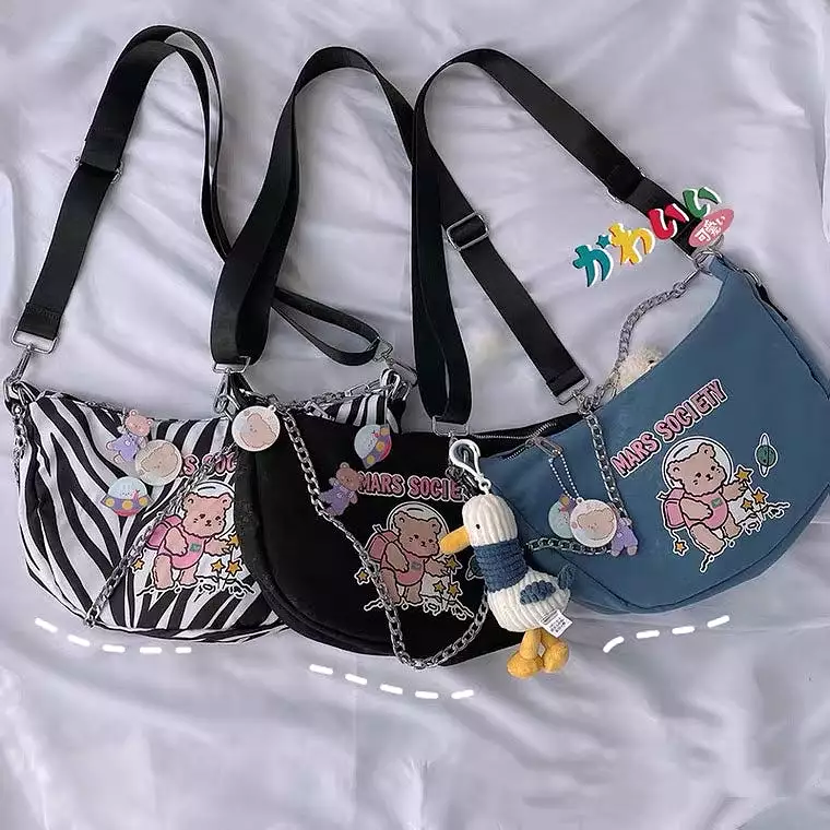 JAPANESE HARAJUKU CUTE BEAR MESSENGER BAG BY90111