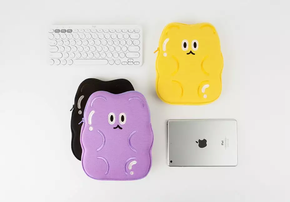 Jelly Bear Shaped iPad Mini 8.3 inches Laptop Sleeves Cases Protective Covers Purses Handbags Cushion Pouches Designer Artist Pr