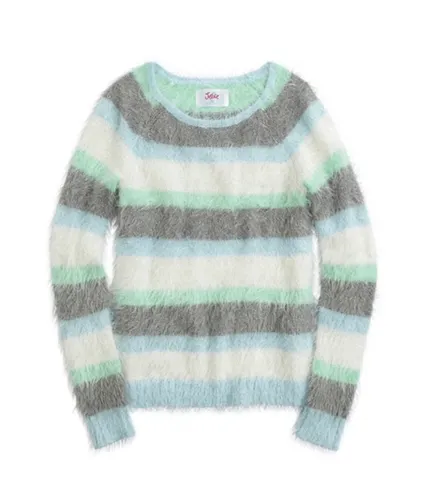 Justice Girls Fuzzy Stripe Pullover Sweater