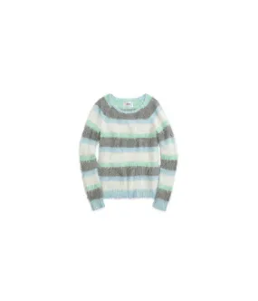 Justice Girls Fuzzy Stripe Pullover Sweater