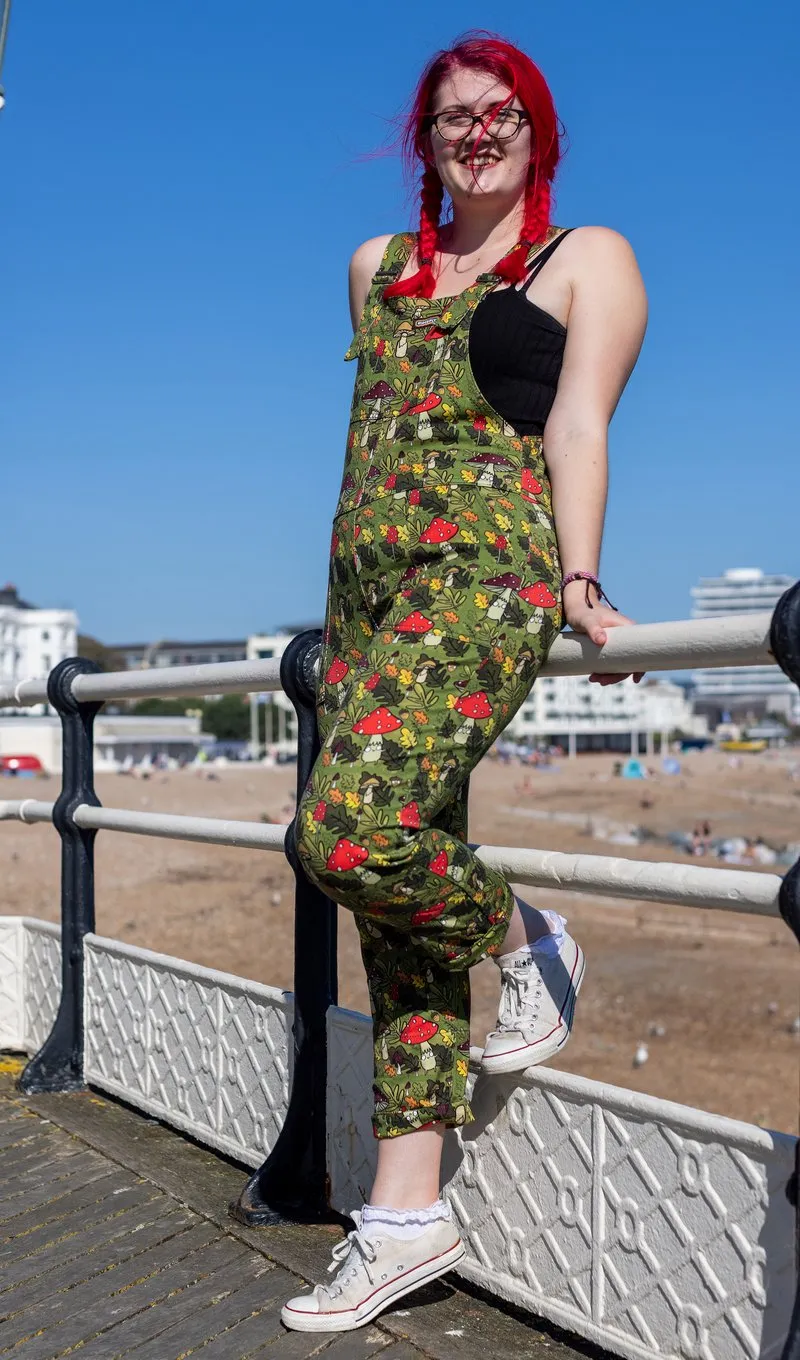 Katie Abey Mushroom Dungarees