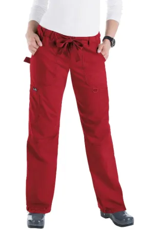 koi Women's Lindsey Drawstring Scrub Pant_Ruby