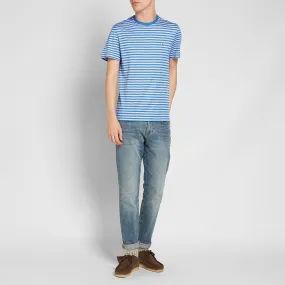 Lacoste Stripe Jersey TeeThermal Blue