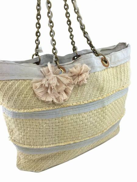 Lanvin Woven Jute Large Beach Tote Bag