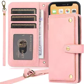 Leather Crossbody Shockproof Wallet Phone Case for Samsung S21 Ultra