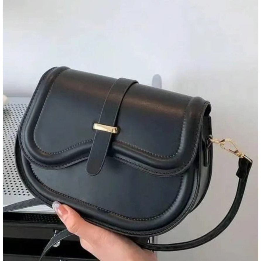 Leather Flap Crossbody Handbag