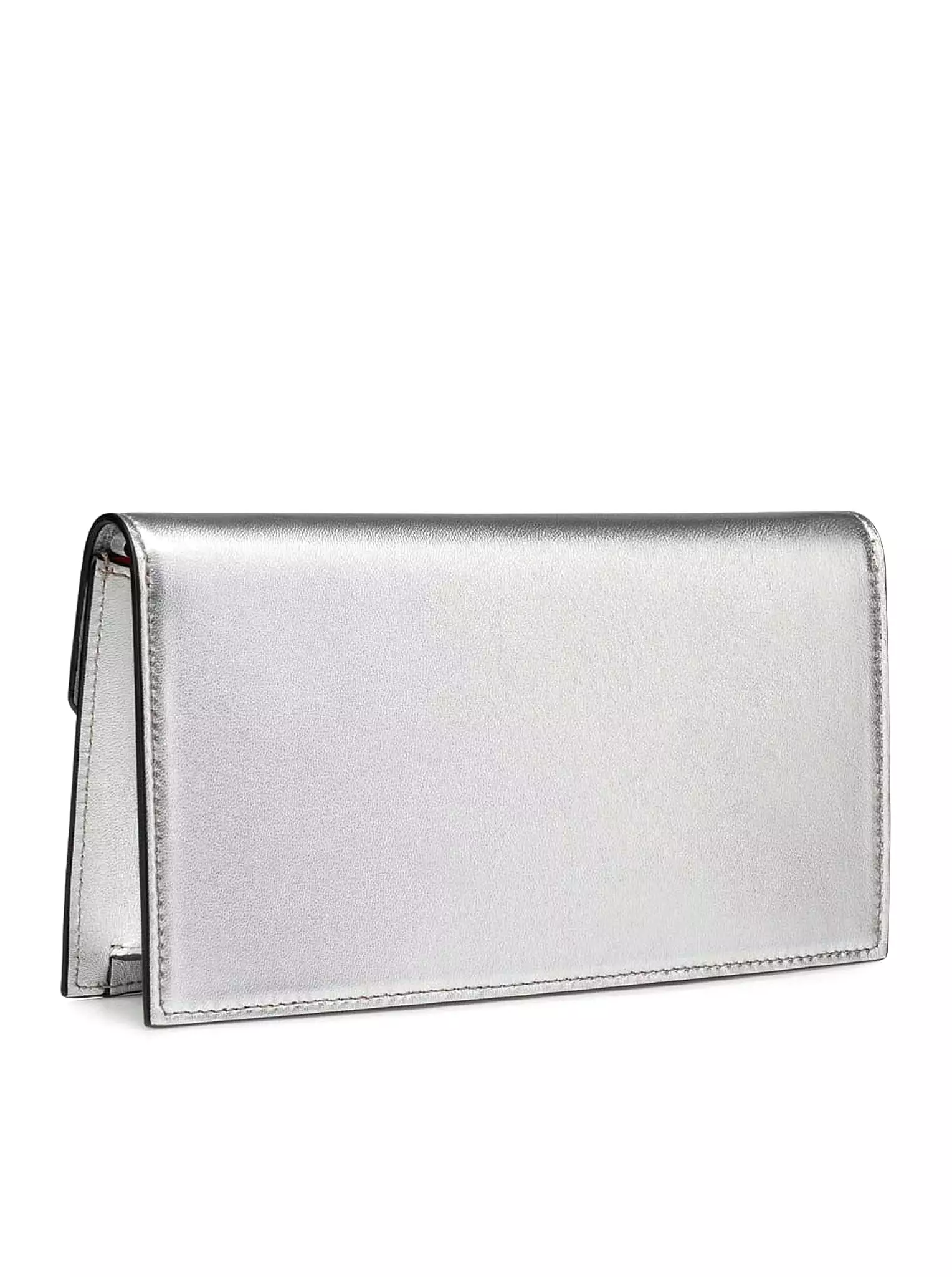 Loubi54 Clutch - Iridescent nappa leather - Silver