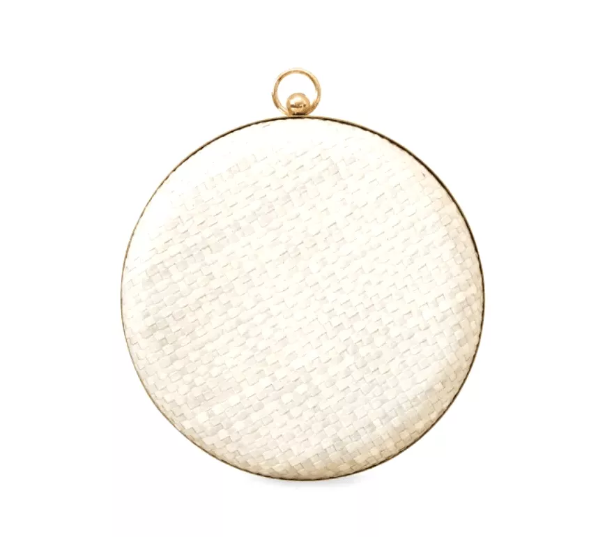 Matta Blanc Handwoven Straw Clutch