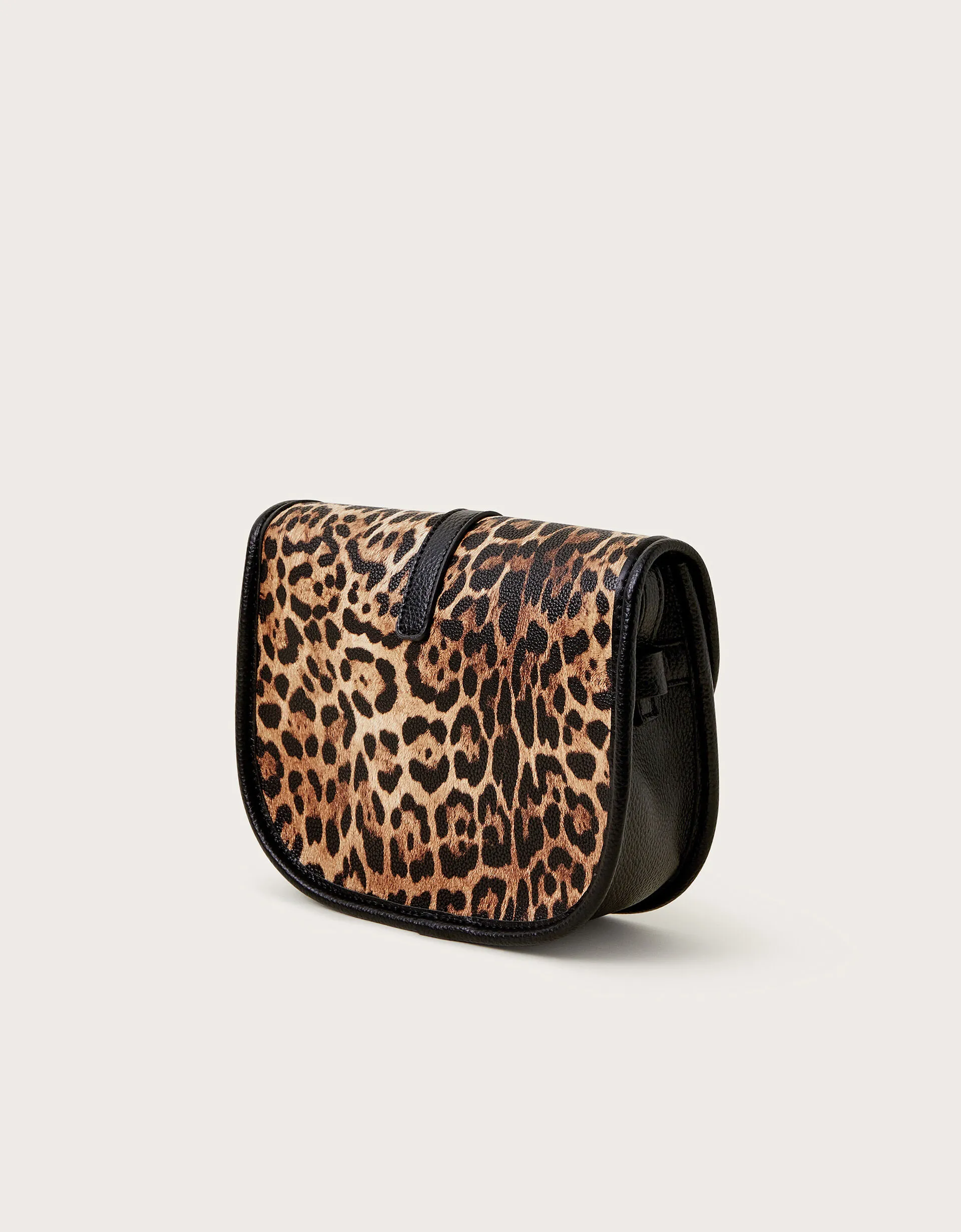 Mava Leopard Print Faux Leather Cross-Body Bag