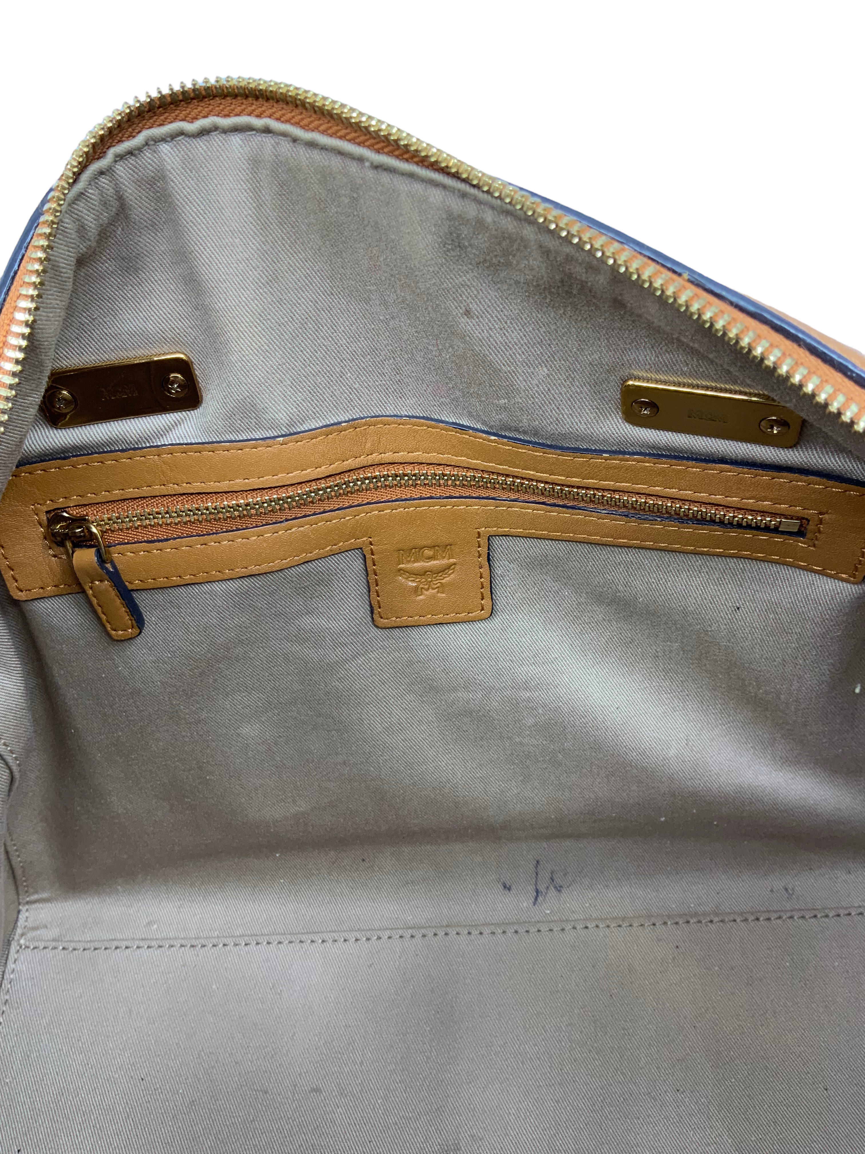 MCM Boston Coated Canvas Bowler Bag