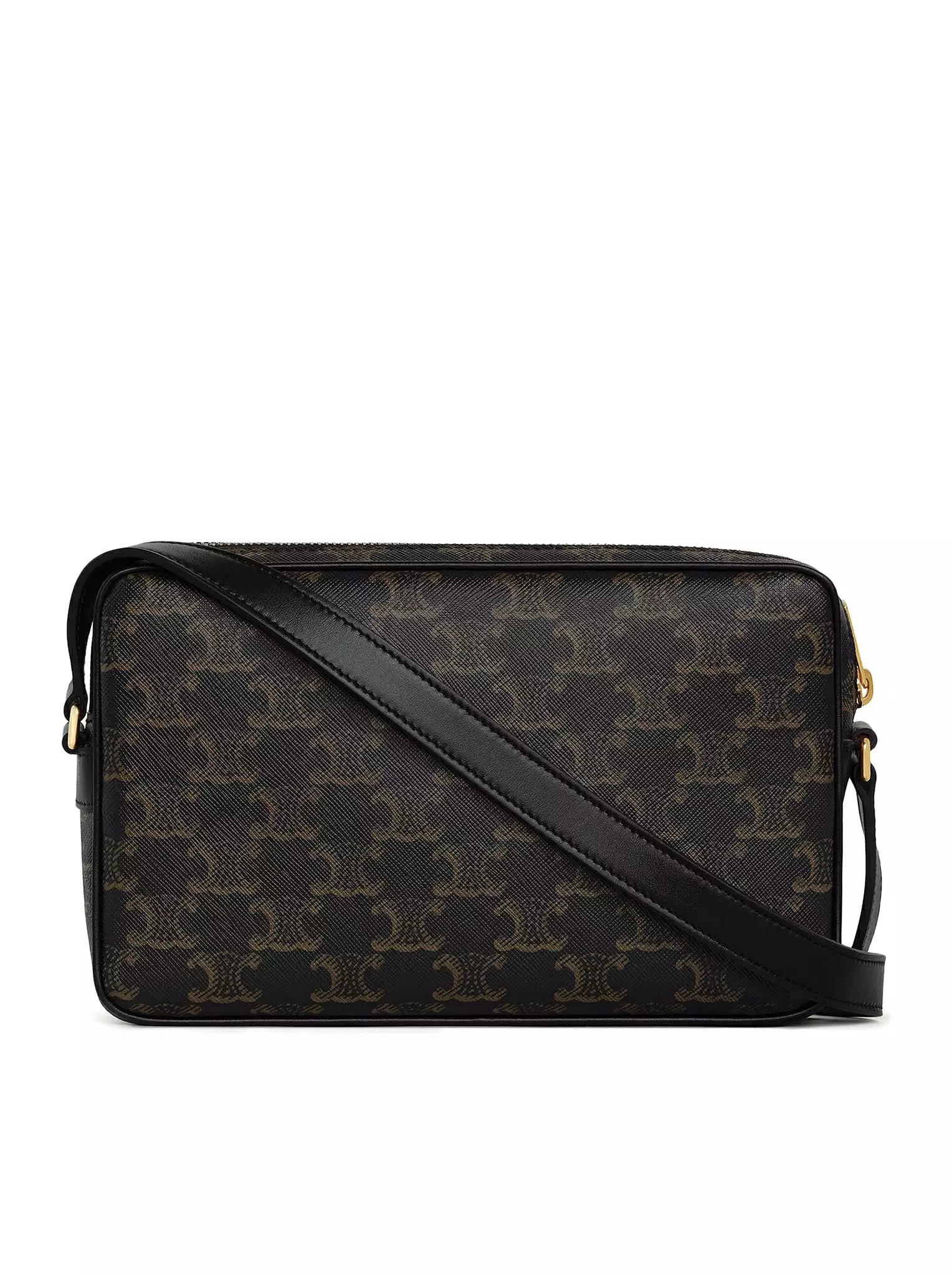 MEDIUM MESSENGER BAG IN TRIOMPHE CANVAS WITH CELINE BLACK PRINT