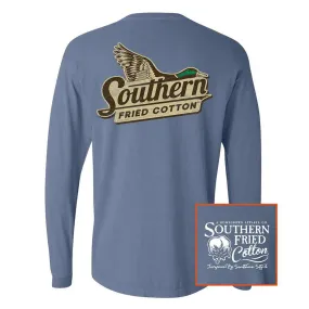 Men's Southern Fried Cotton Long Sleeve Mallard In Flight