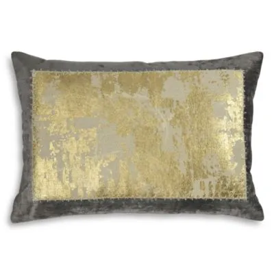 Michael Aram Distressed Metallic Lace Decorative Pillow, 14 x 20