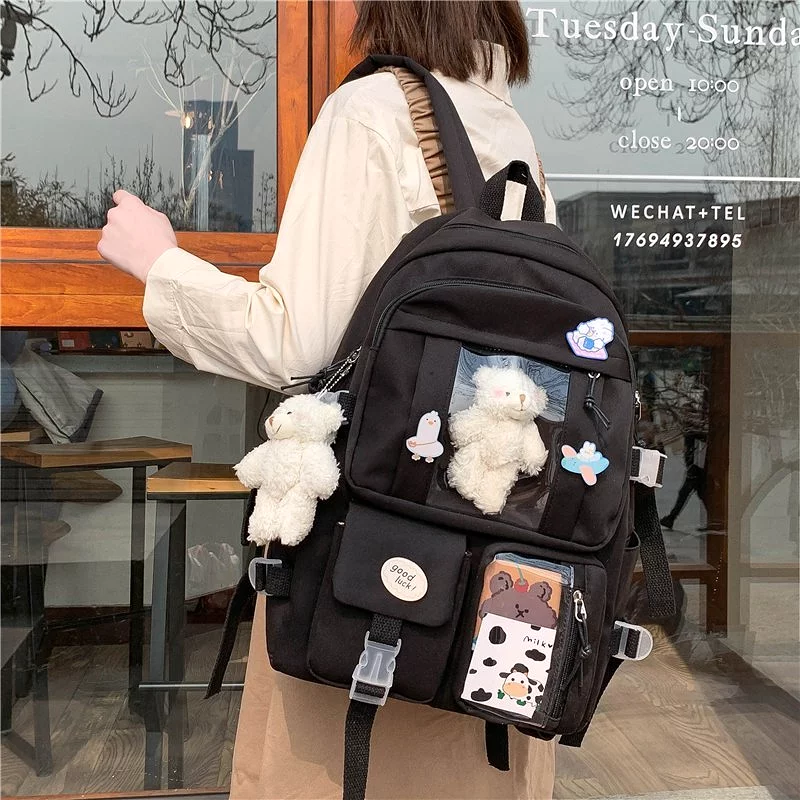 Multipocket High School Backpack 17'' - Cupcake