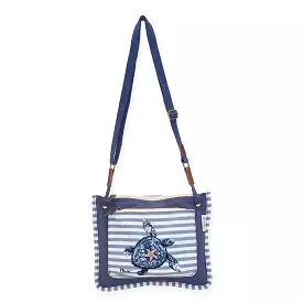 Navy Stripe Turtle Crossbody