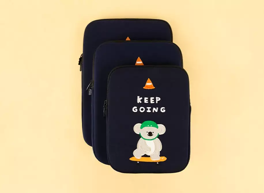 Navyblue Koala Laptop Sleeves iPad 11 13 15 inch Cases Protective Covers Purses Skins Handbags Square Cushion Carrying Pouches D