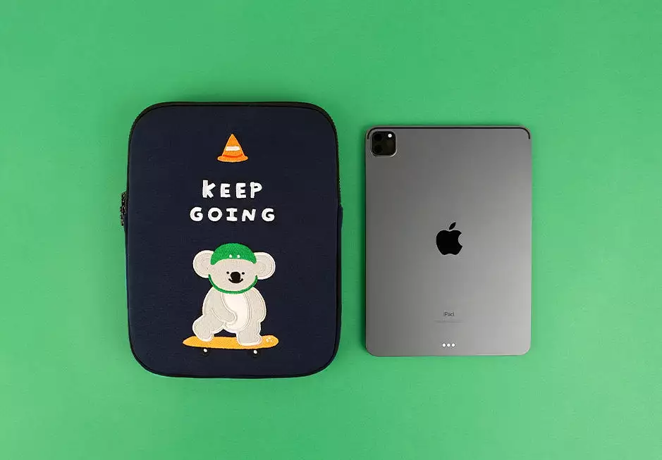 Navyblue Koala Laptop Sleeves iPad 11 13 15 inch Cases Protective Covers Purses Skins Handbags Square Cushion Carrying Pouches D