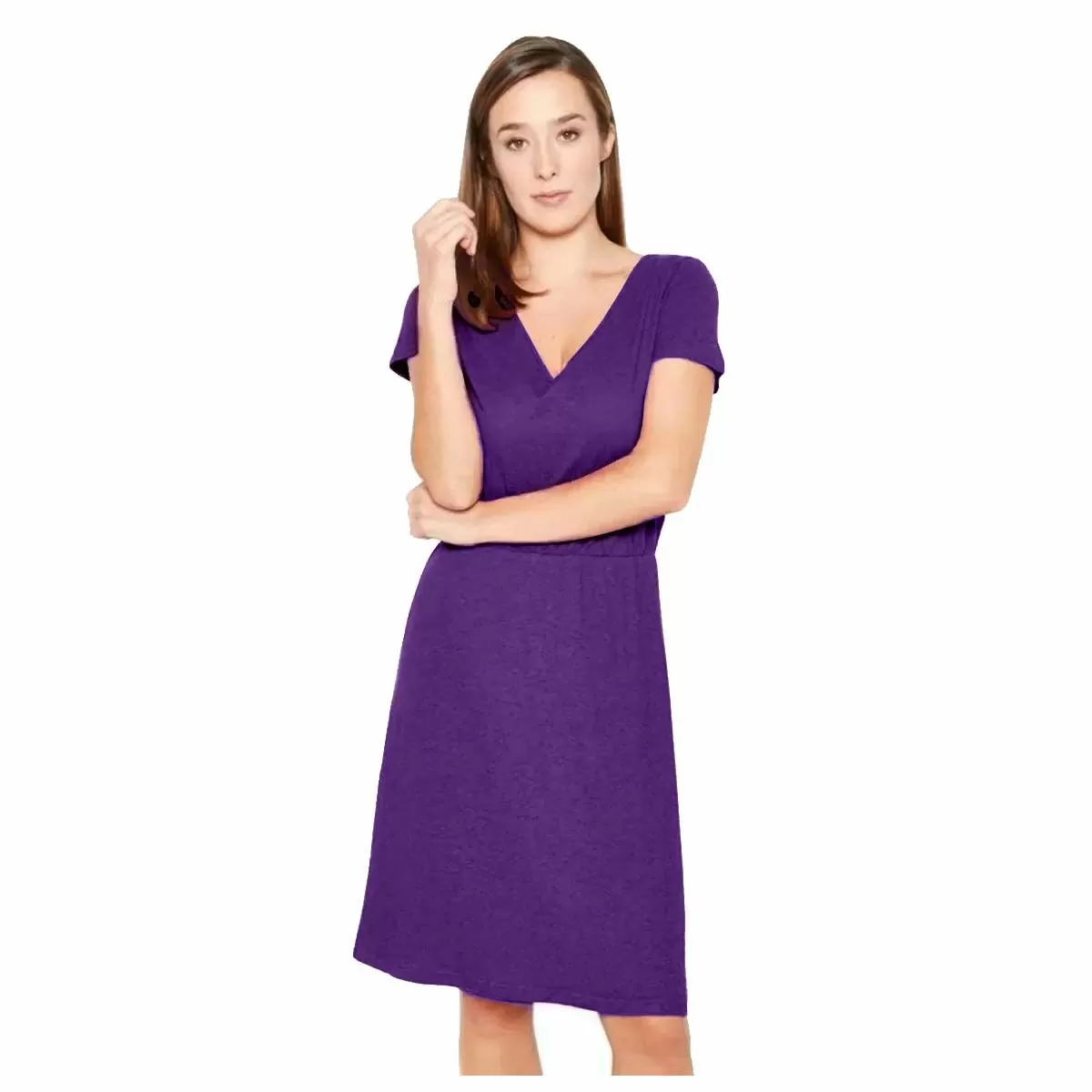 Organic Hemp V Neck Jersey Dress