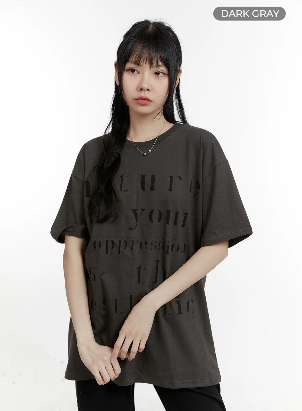 Oversized Lettering T-Shirt CM429