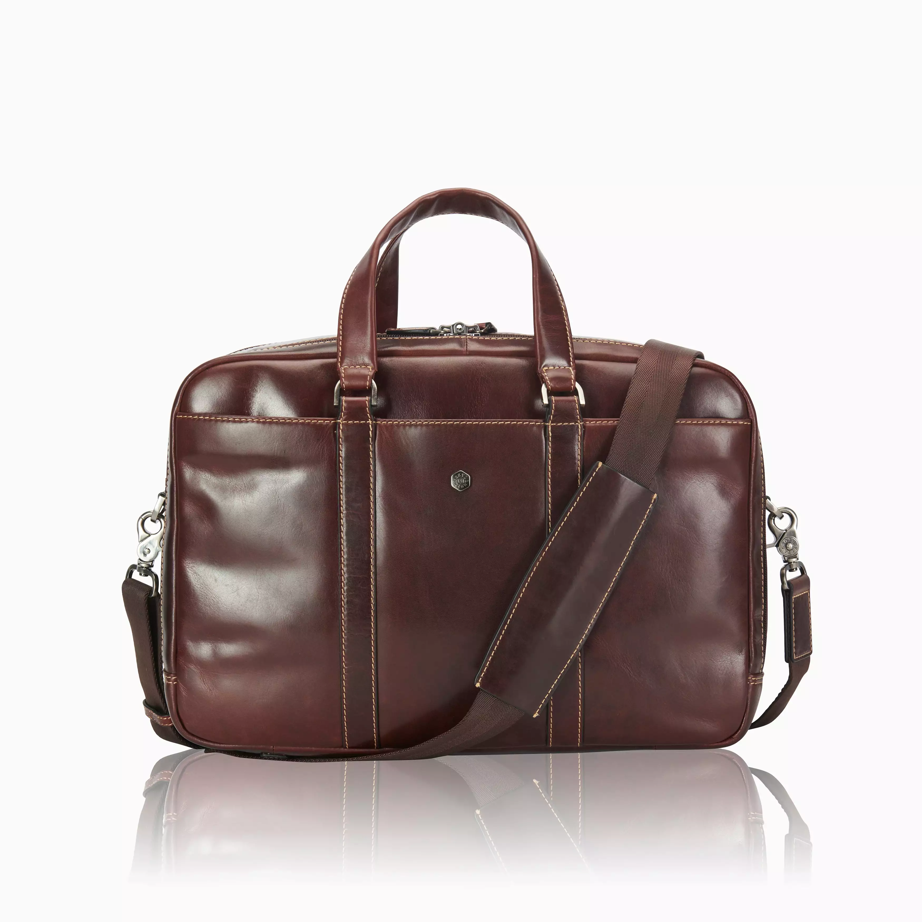 Oxford 17 inch Laptop Briefcase, Tobacco