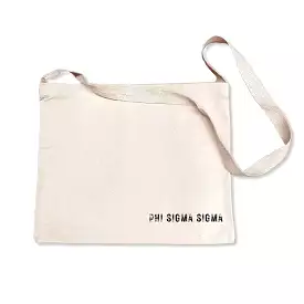 Phi Sigma Sigma Sorority Messenger Bag with Cross Body Strap