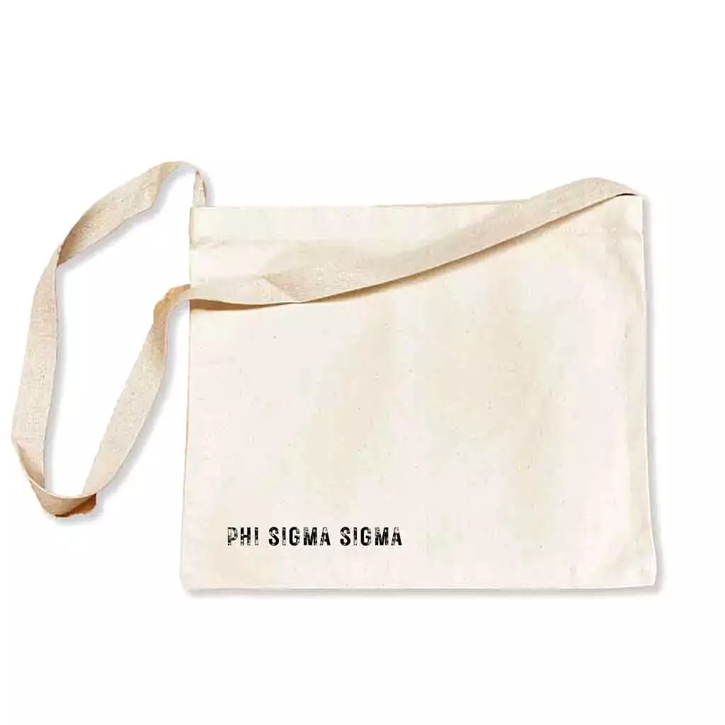 Phi Sigma Sigma Sorority Messenger Bag with Cross Body Strap