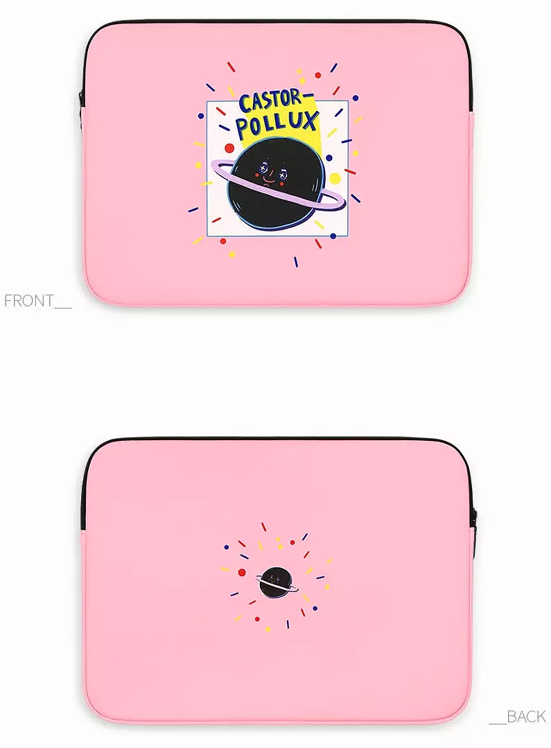 Pink Graphic Laptop Sleeves 13 15 inch Cases Protective Covers Handbags Square Pouches Designer Artist Prints Cute Lightweight S