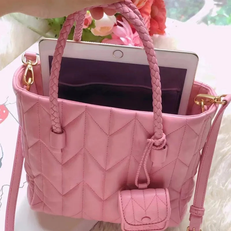 Portable Solid Color Crossbody Bag