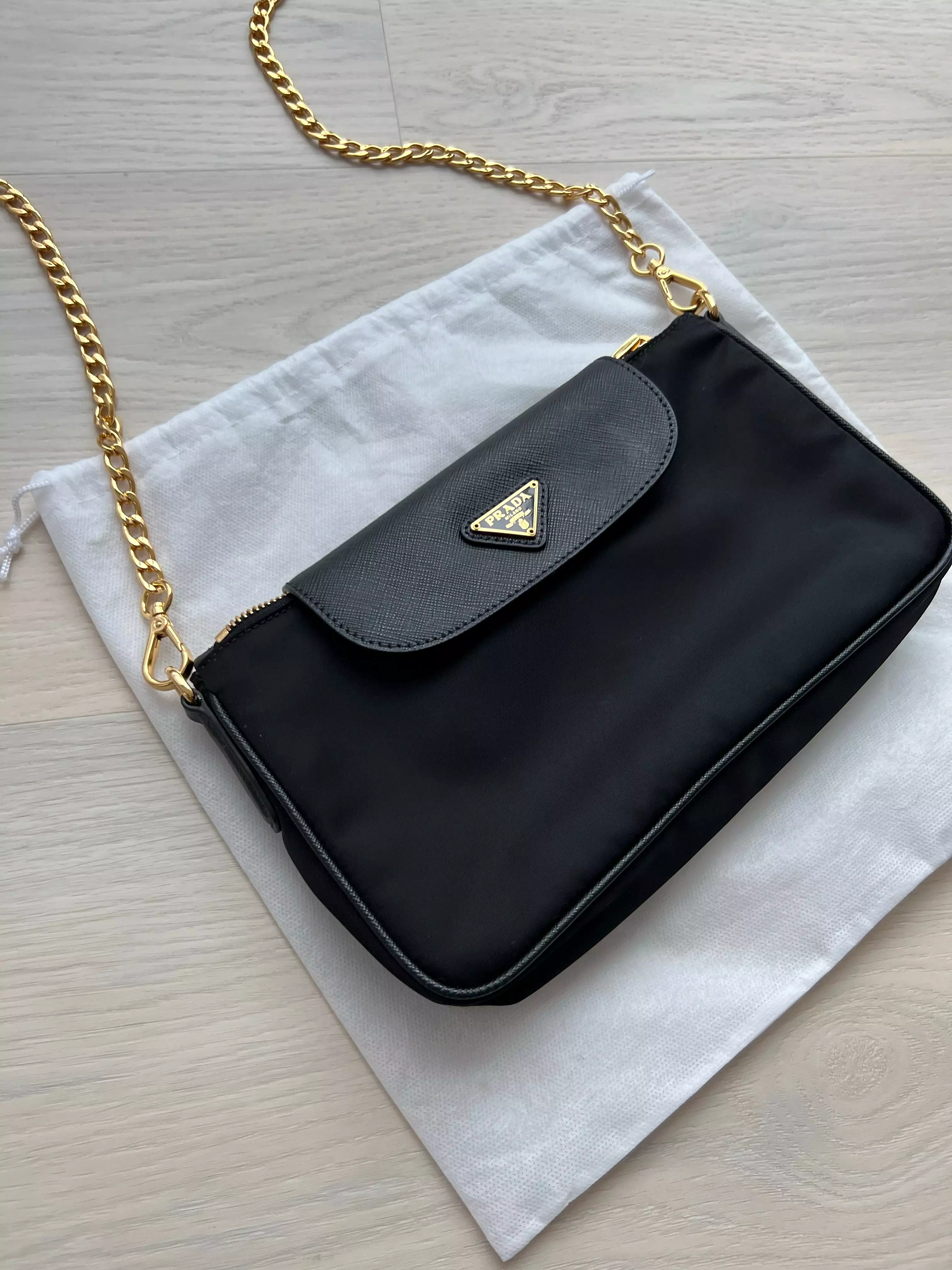 Prada Nylon Leather Crossbody